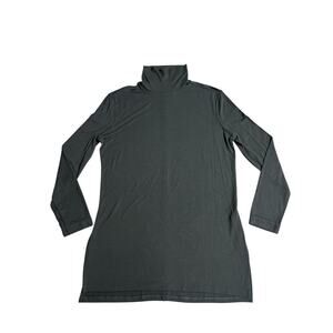 Athleta Women’s Black Long Sleeve Turtle Neck Activewear Side Slits Size XS